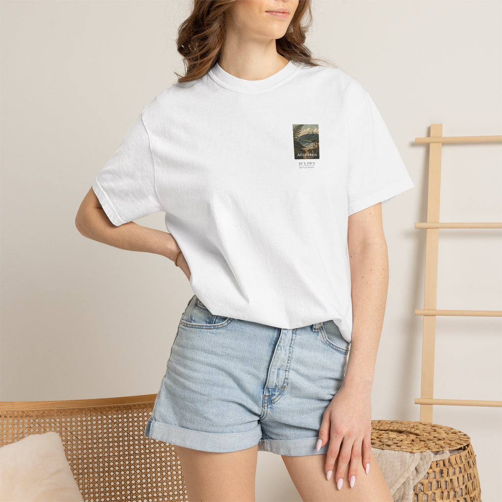 Aotearoa New Zealand - Scenic Mt Taranaki - Small Chest Design Tee