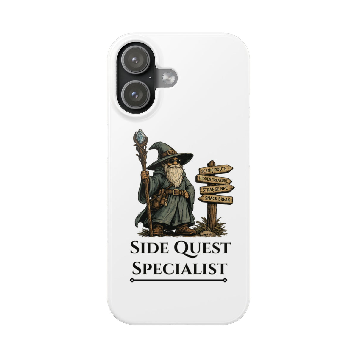 Phone Case — "Side Quest Specialist" Fantasy Wizard Slim Protective Cover