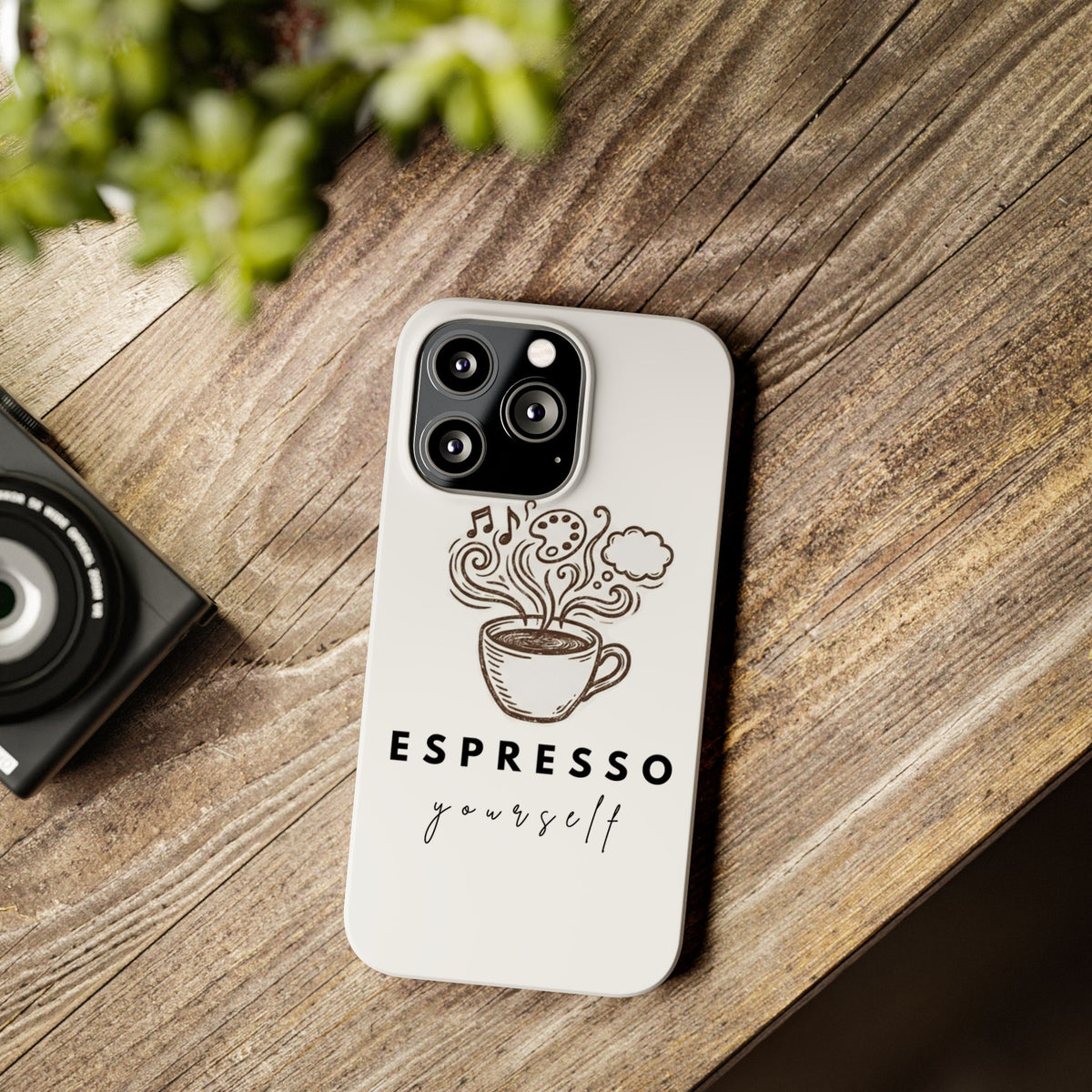 Espresso Yourself Slim Phone Case — Cute Coffee Cup Design
