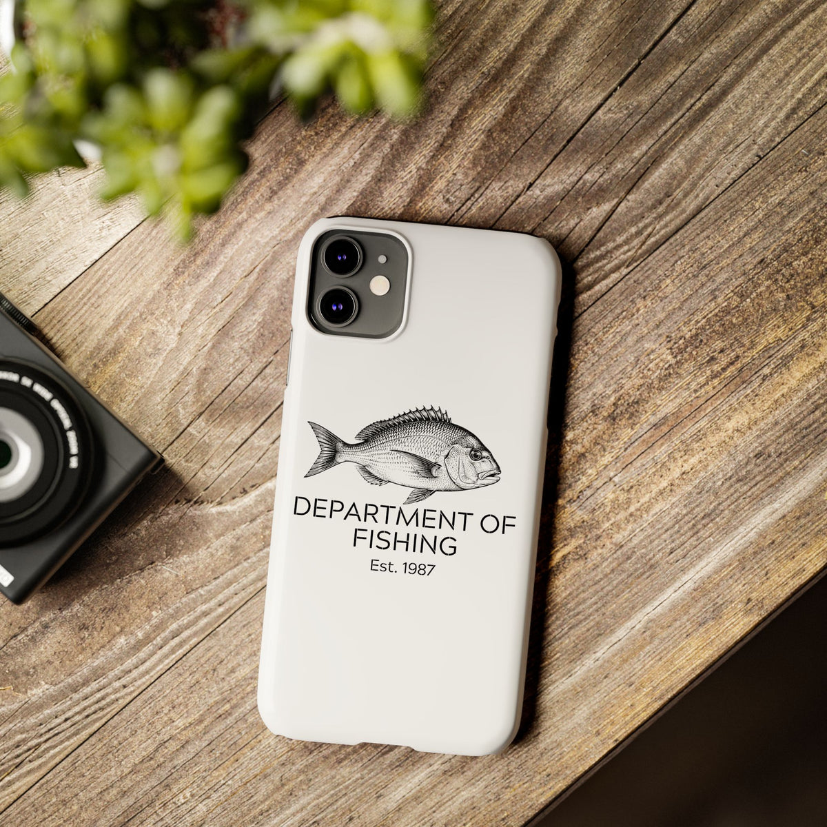 Slim Phone Case — Department of Fishing Est. 1987 (Vintage Fish Design)