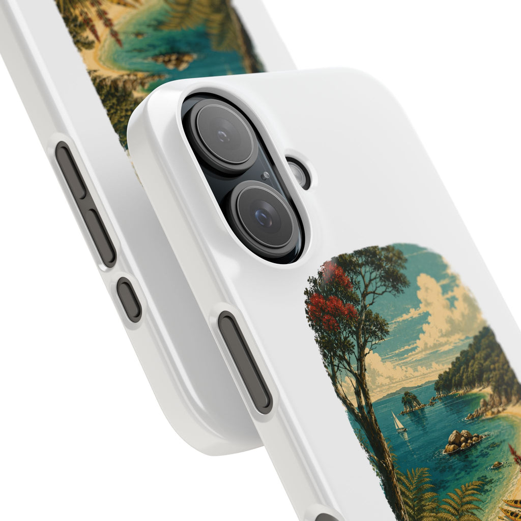 Aotearoa Vintage Landscape Slim Phone Case — New Zealand Able Tasman Design