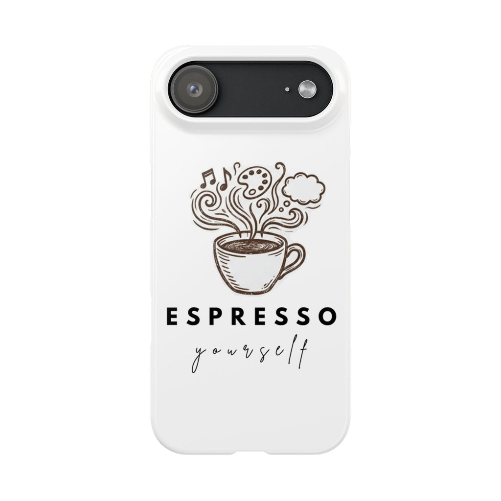 Espresso Yourself Slim Phone Case — Cute Coffee Cup Design