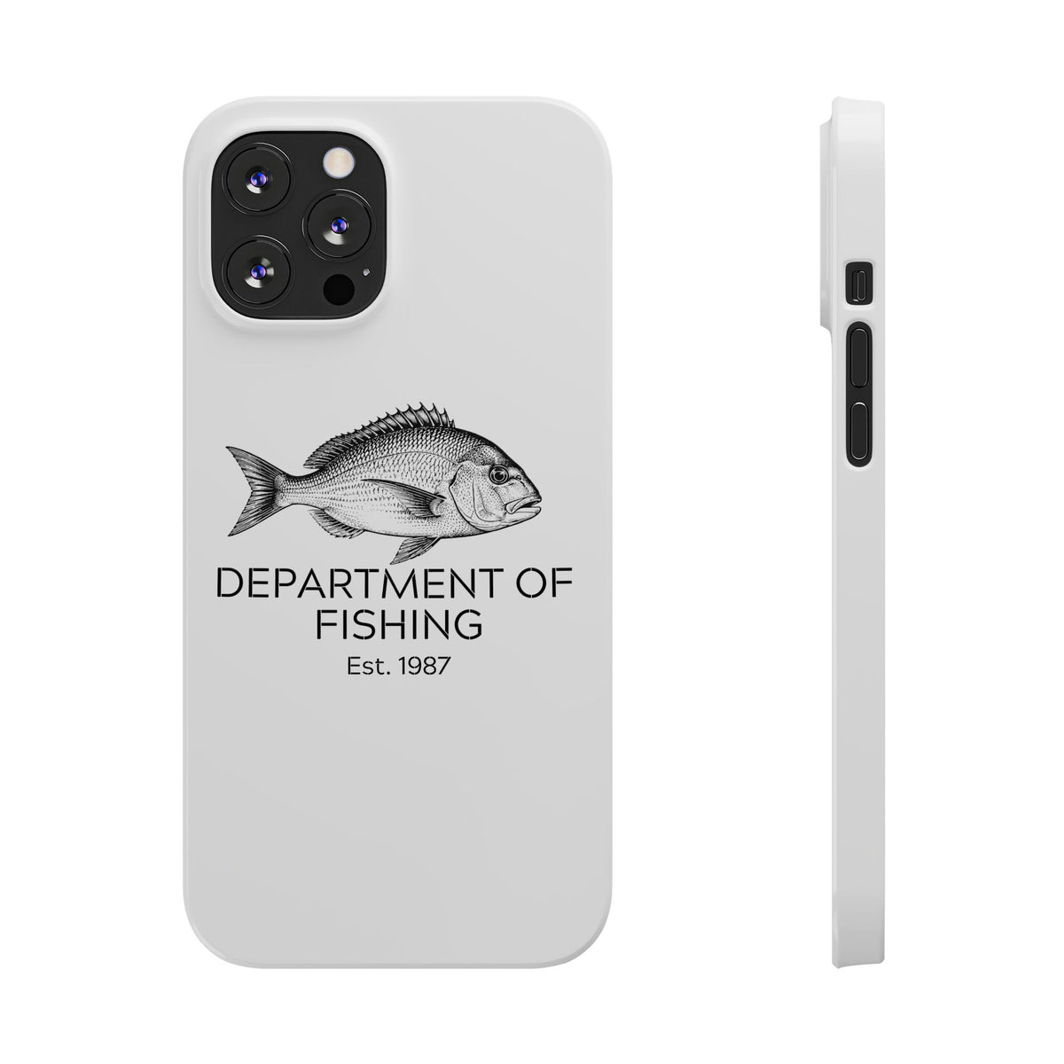 Slim Phone Case — Department of Fishing Est. 1987 (Vintage Fish Design)