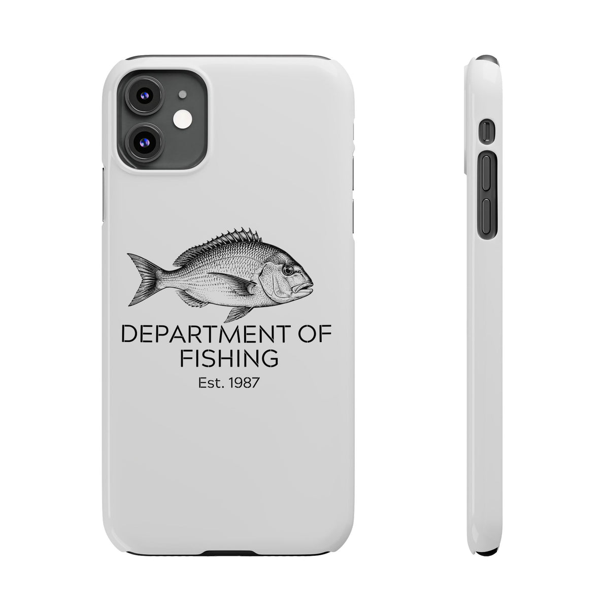 Slim Phone Case — Department of Fishing Est. 1987 (Vintage Fish Design)