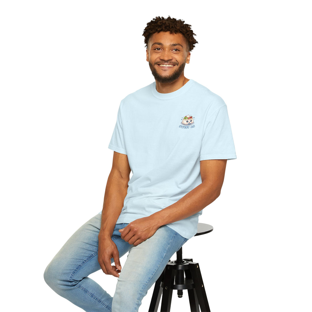 Sweet As Pavlova - Kawaii Graphic Tee - Chambray Blue