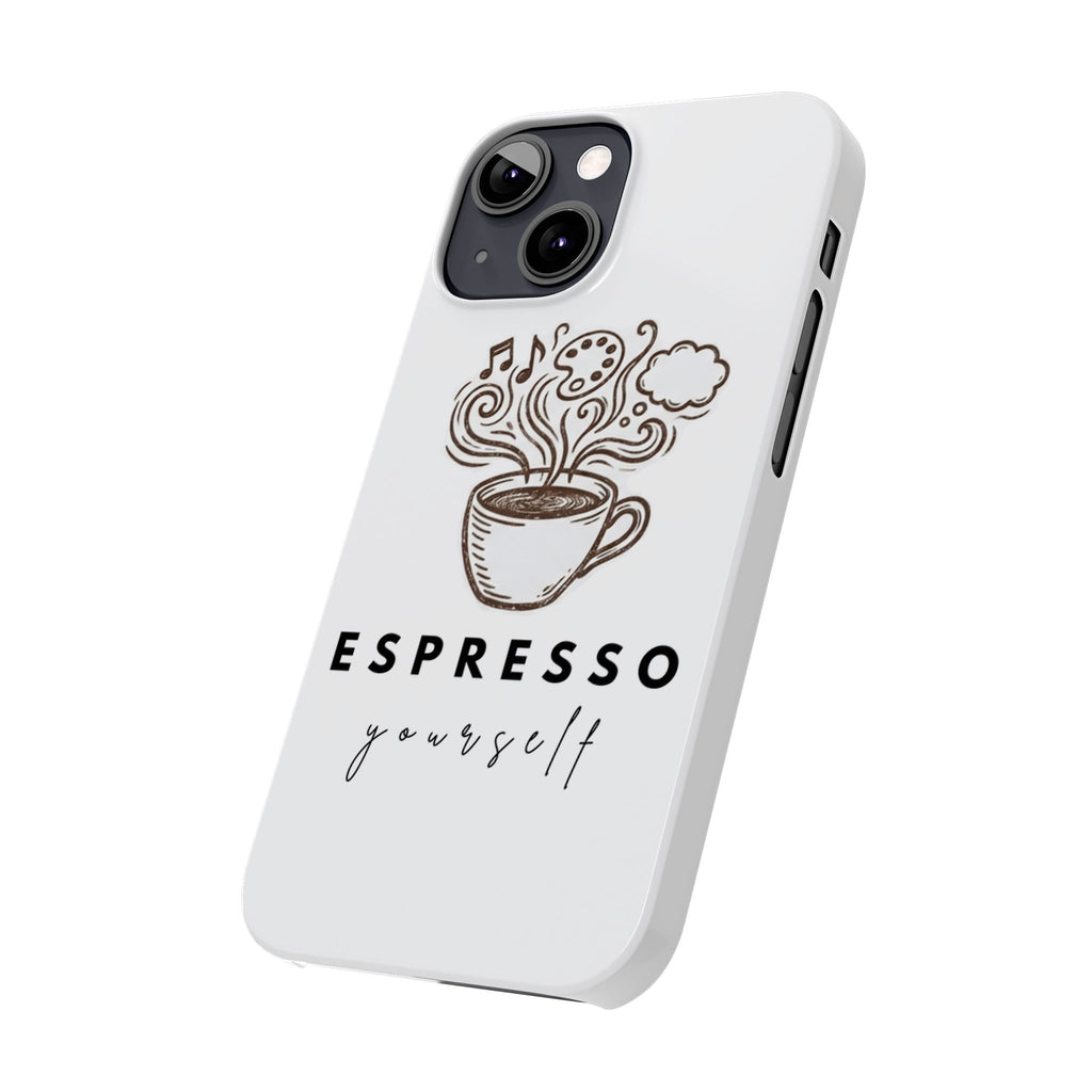 Espresso Yourself Slim Phone Case — Cute Coffee Cup Design
