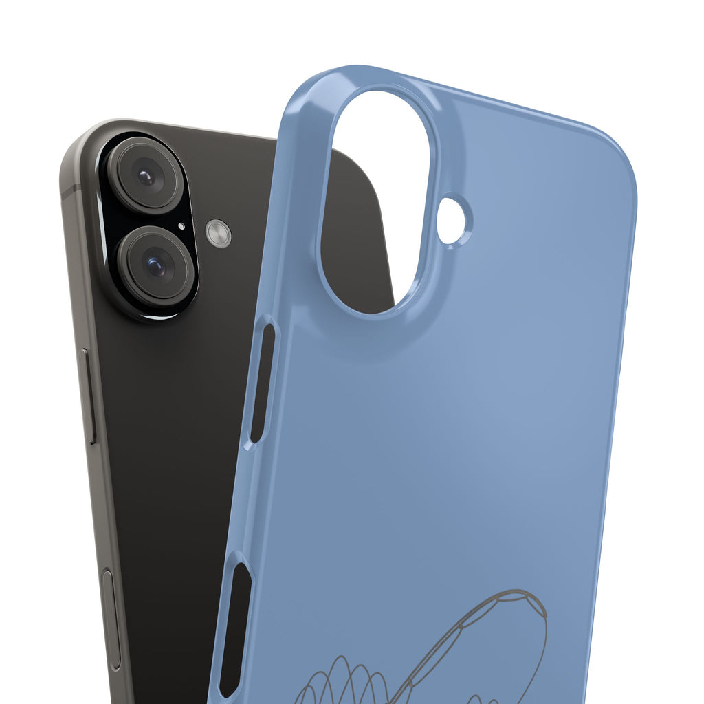 Unwind Fishing Slim Phone Case — Minimal Rod & "UNWIND" Design