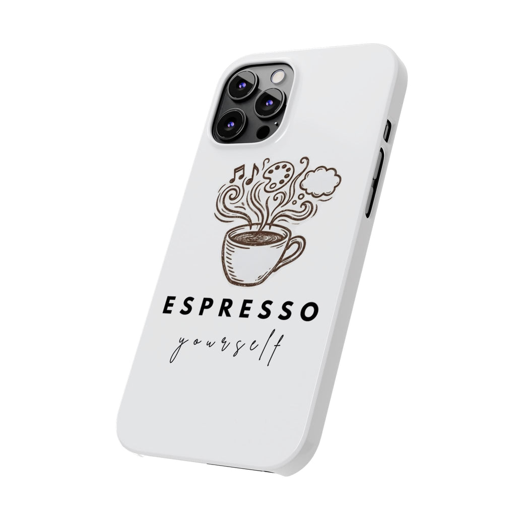 Espresso Yourself Slim Phone Case — Cute Coffee Cup Design