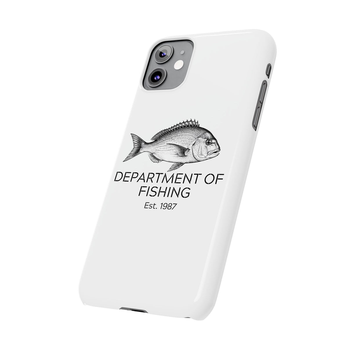 Slim Phone Case — Department of Fishing Est. 1987 (Vintage Fish Design)