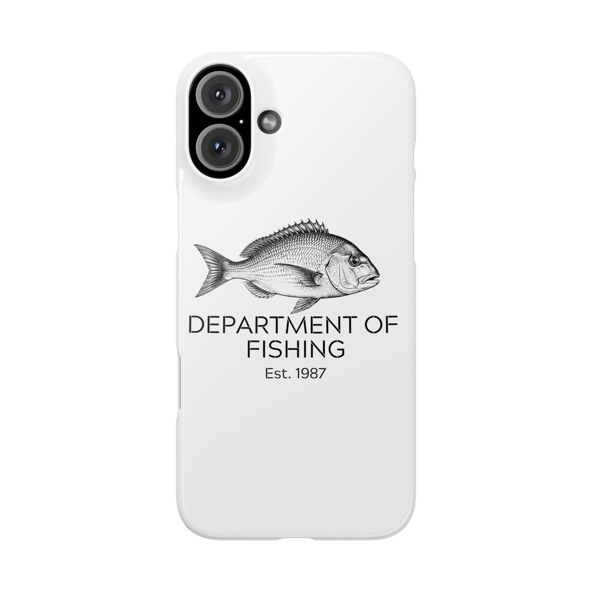 Slim Phone Case — Department of Fishing Est. 1987 (Vintage Fish Design)