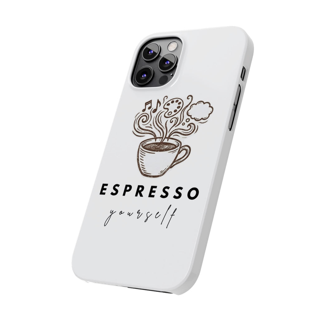 Espresso Yourself Slim Phone Case — Cute Coffee Cup Design