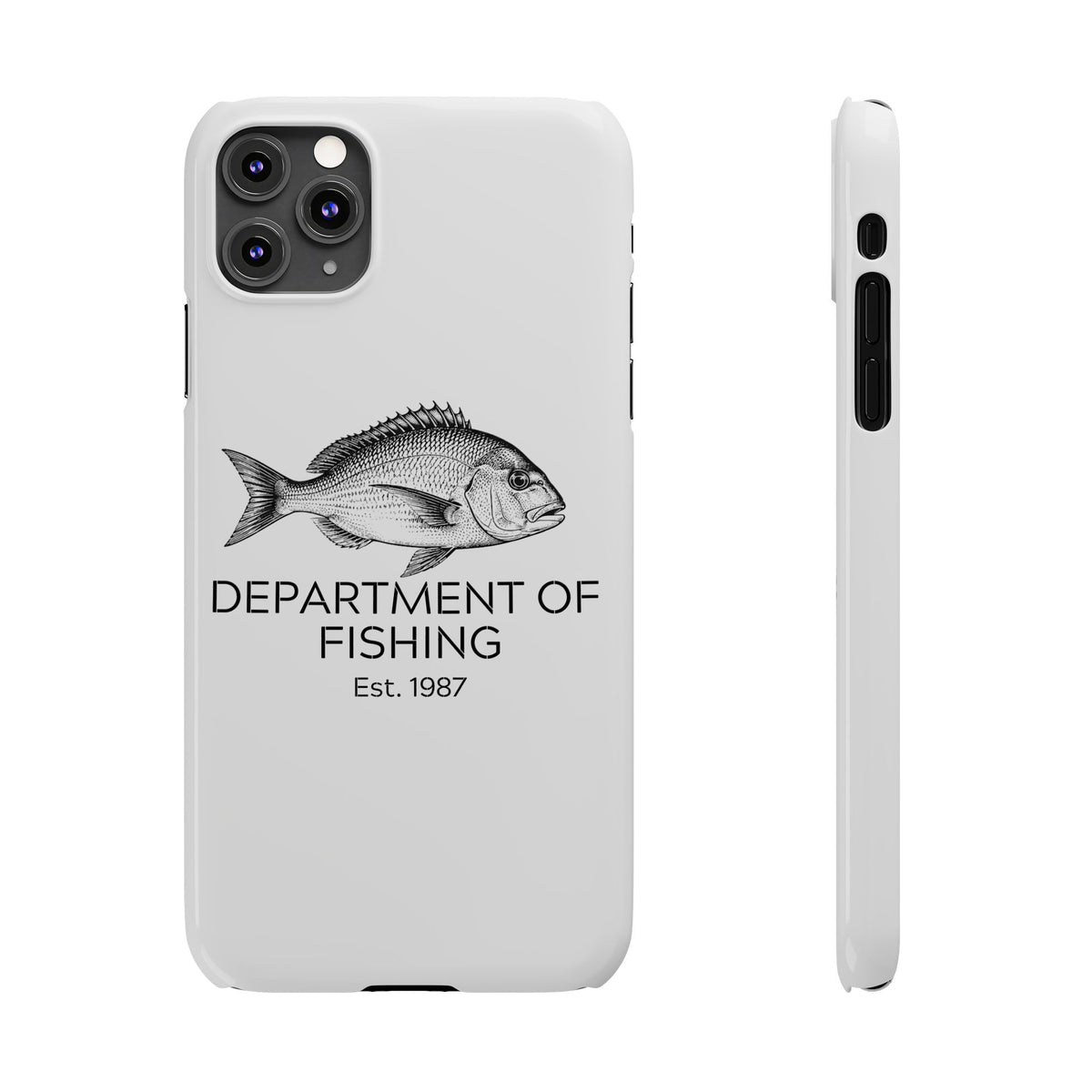 Slim Phone Case — Department of Fishing Est. 1987 (Vintage Fish Design)