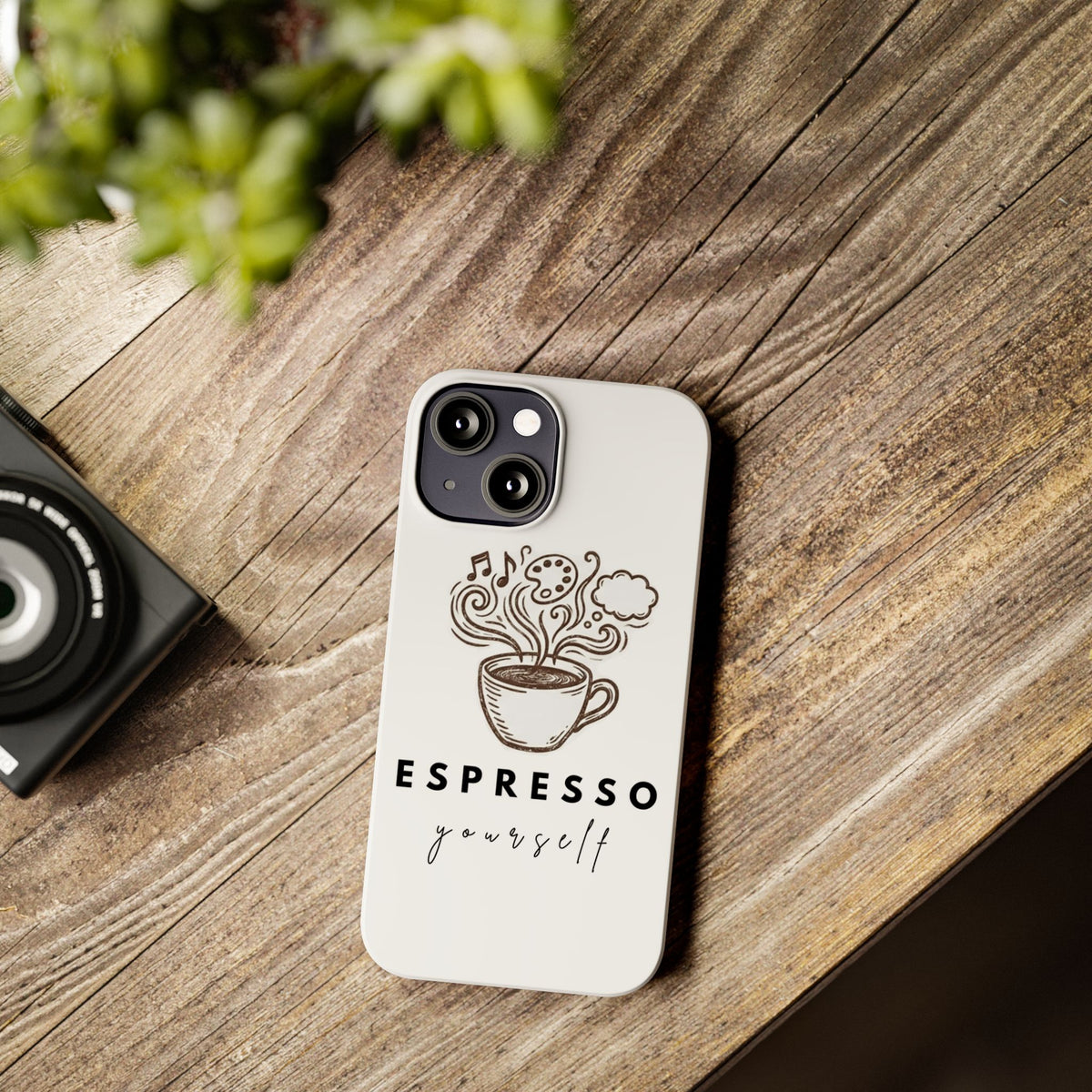 Espresso Yourself Slim Phone Case — Cute Coffee Cup Design