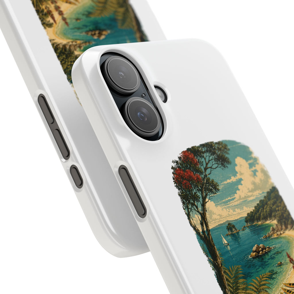 Aotearoa Vintage Landscape Slim Phone Case — New Zealand Able Tasman Design