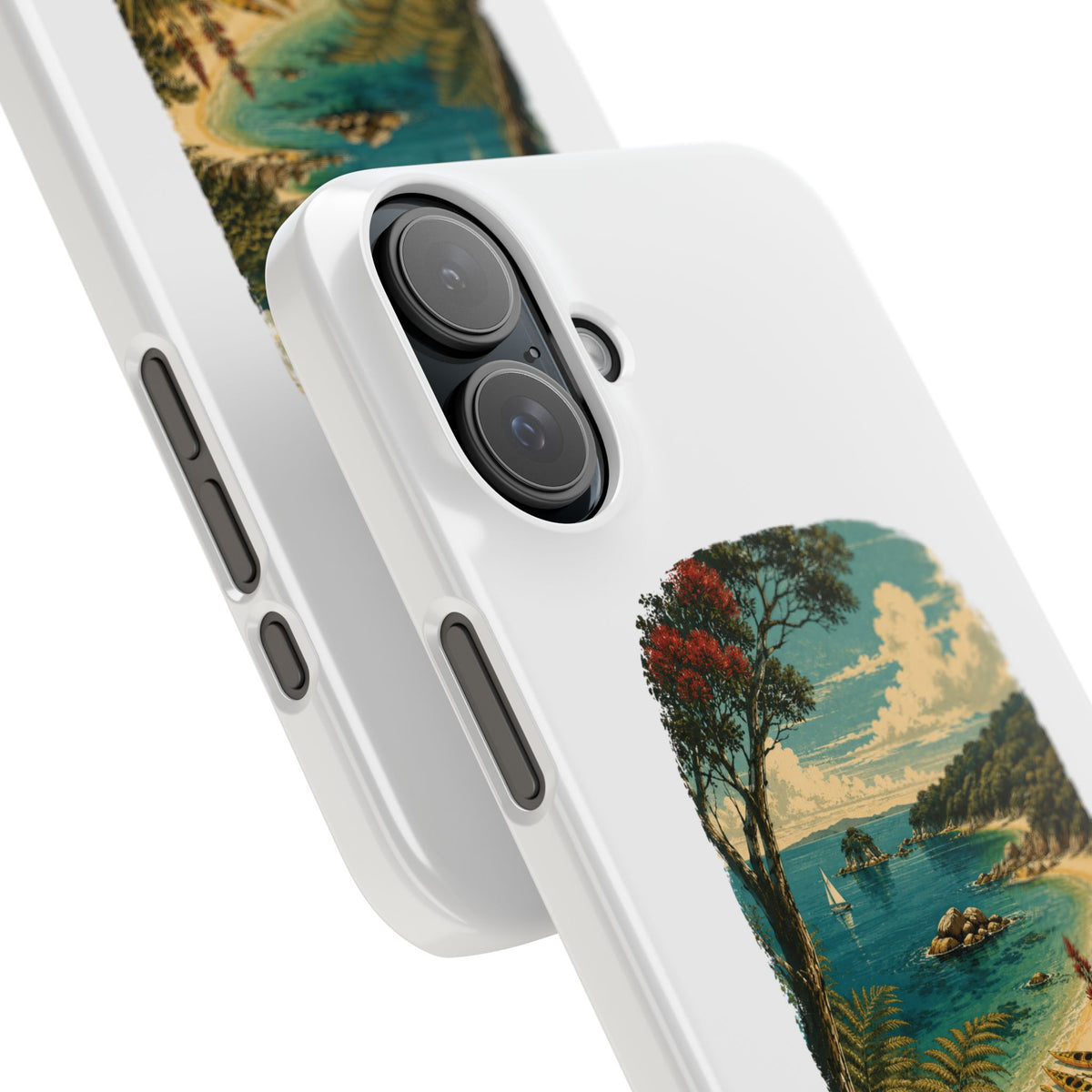 Aotearoa Vintage Landscape Slim Phone Case — New Zealand Able Tasman Design