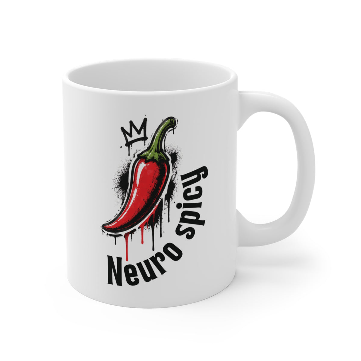 Neurospicy Chilli Pepper Neuodivergent  — 11oz Ceramic Mug