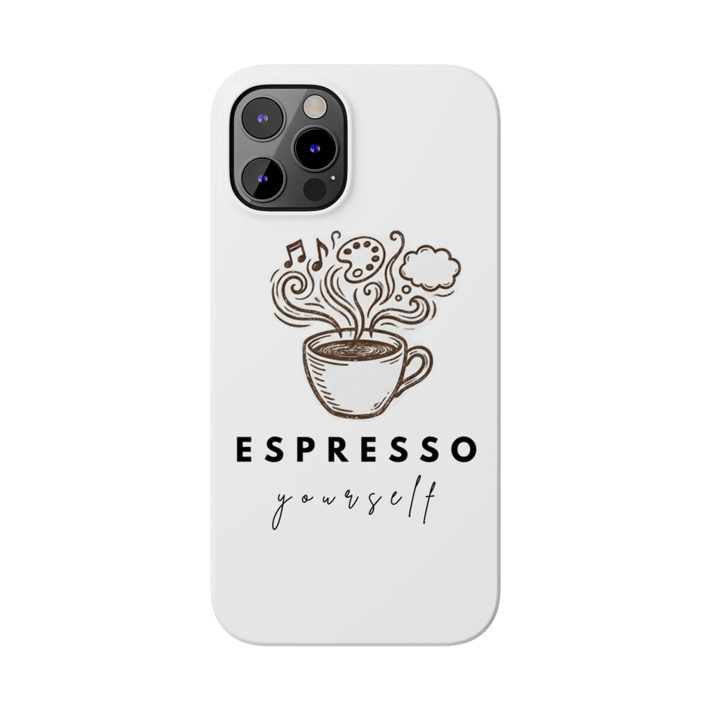 Espresso Yourself Slim Phone Case — Cute Coffee Cup Design