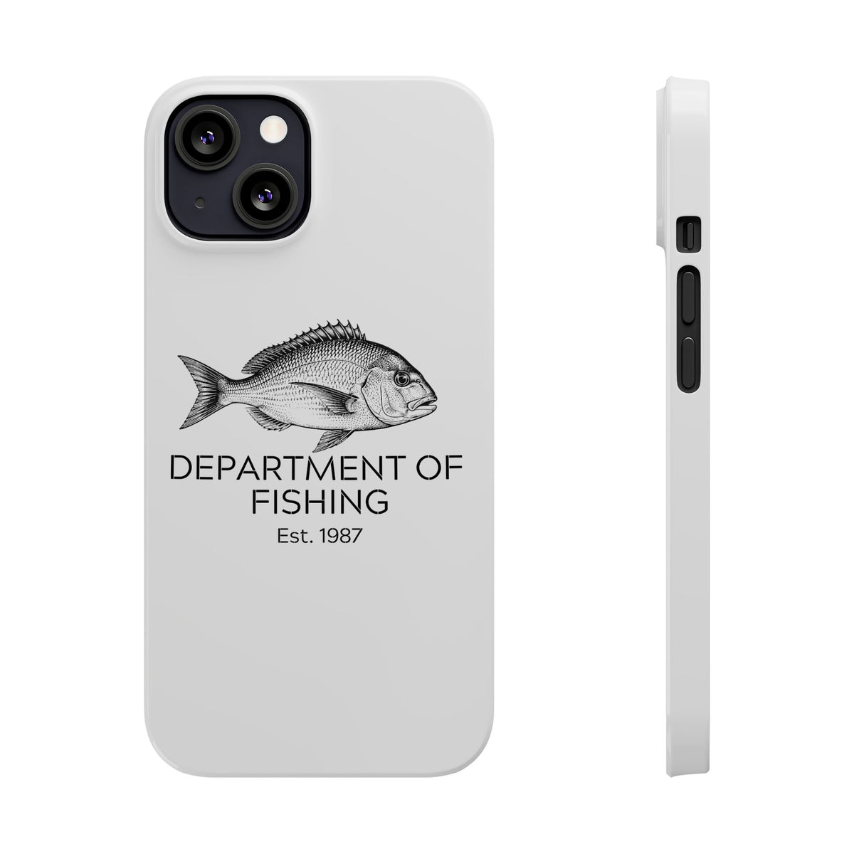 Slim Phone Case — Department of Fishing Est. 1987 (Vintage Fish Design)