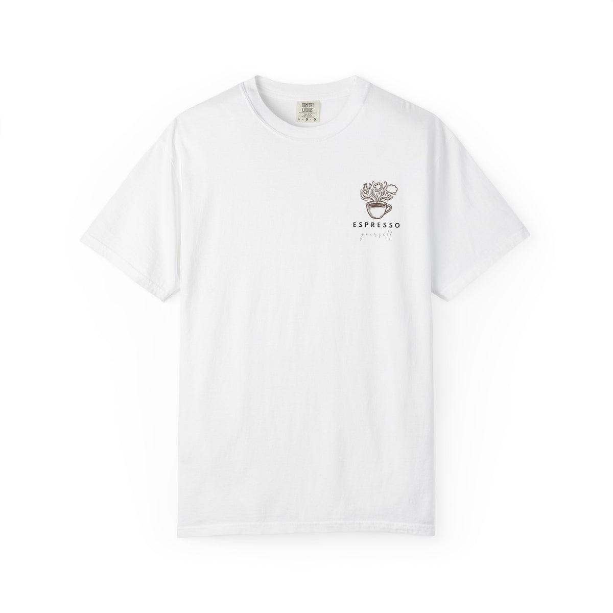 Espresso Yourself T-Shirt — Small Chest Logo Coffee Tee