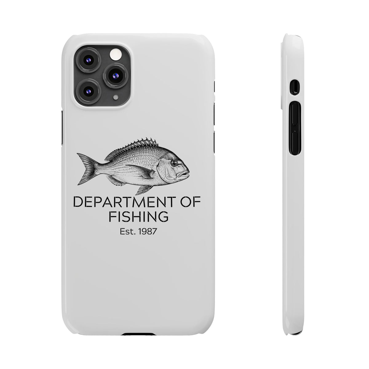 Slim Phone Case — Department of Fishing Est. 1987 (Vintage Fish Design)