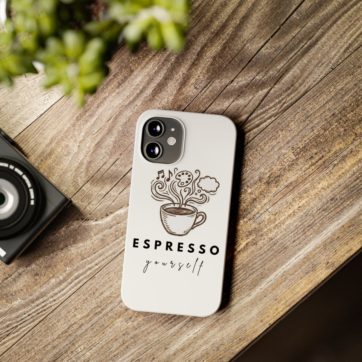 Espresso Yourself Slim Phone Case — Cute Coffee Cup Design