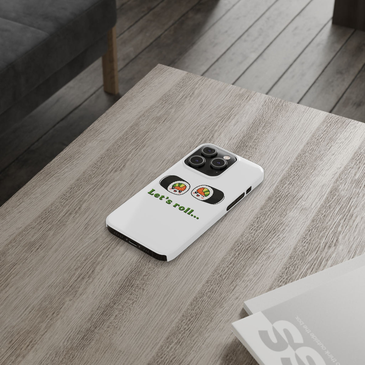 Let's Roll Sushi Slim Phone Case — Cute Kawaii Sushi Phone Cover
