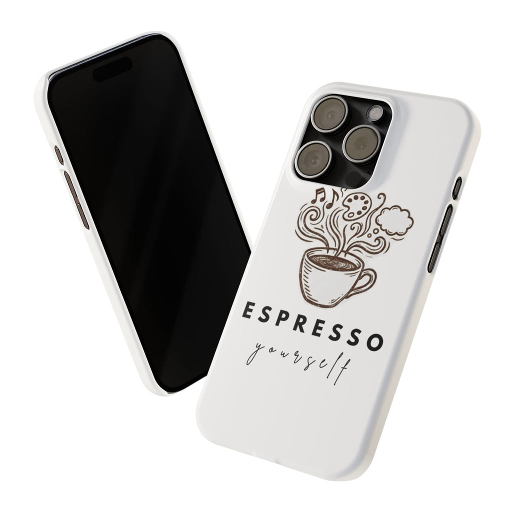 Espresso Yourself Slim Phone Case — Cute Coffee Cup Design