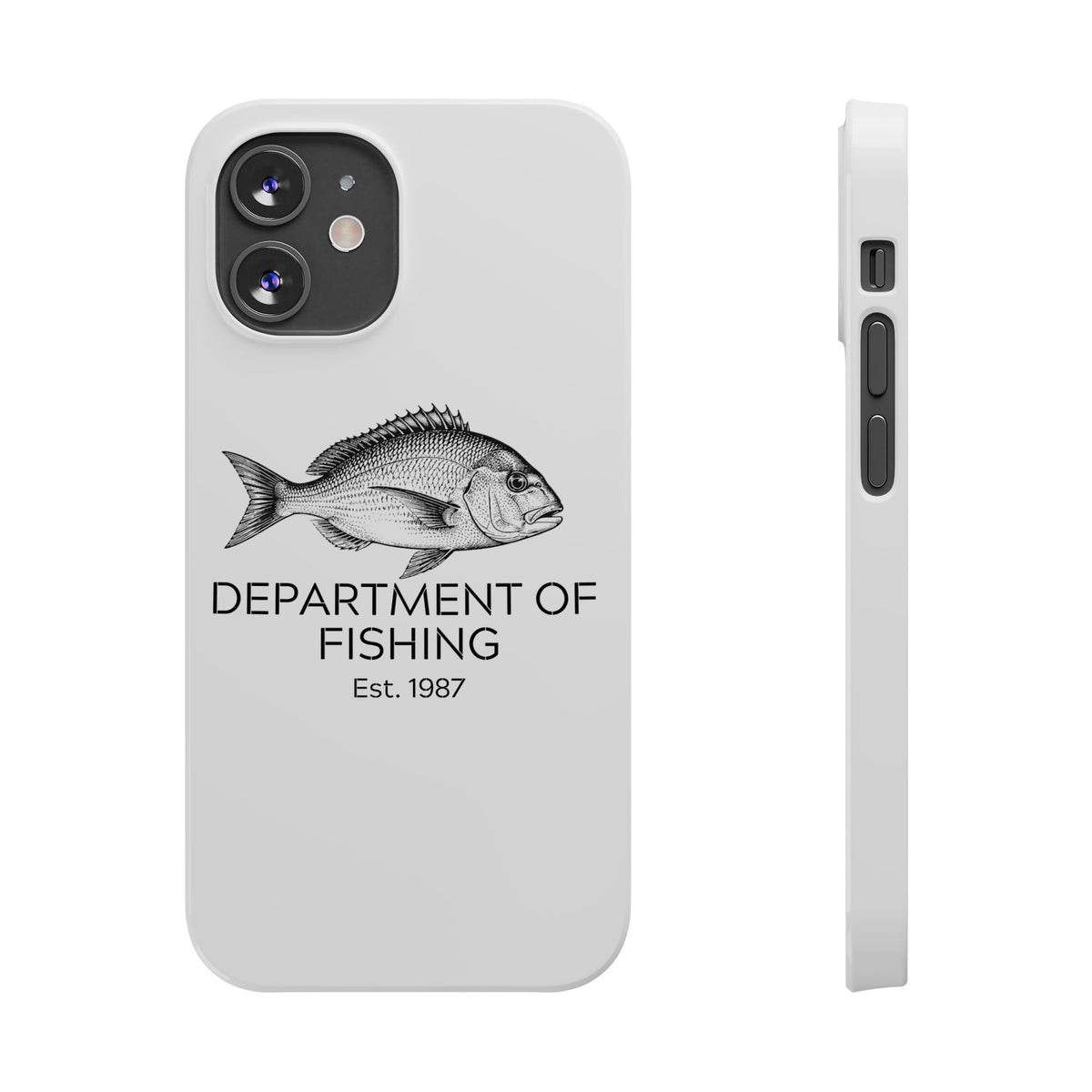 Slim Phone Case — Department of Fishing Est. 1987 (Vintage Fish Design)