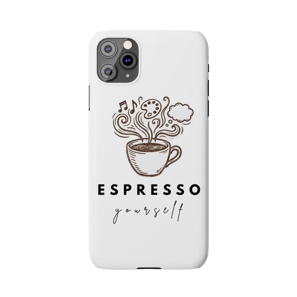 Espresso Yourself Slim Phone Case — Cute Coffee Cup Design
