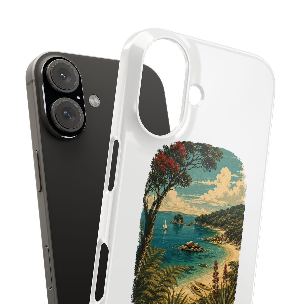Aotearoa Vintage Landscape Slim Phone Case — New Zealand Able Tasman Design