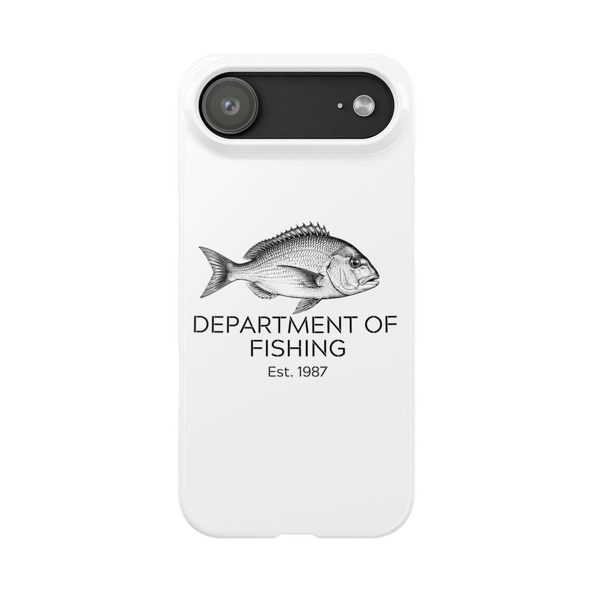 Slim Phone Case — Department of Fishing Est. 1987 (Vintage Fish Design)