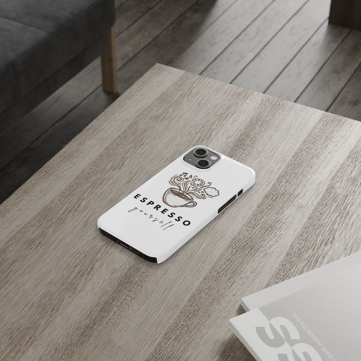 Espresso Yourself Slim Phone Case — Cute Coffee Cup Design