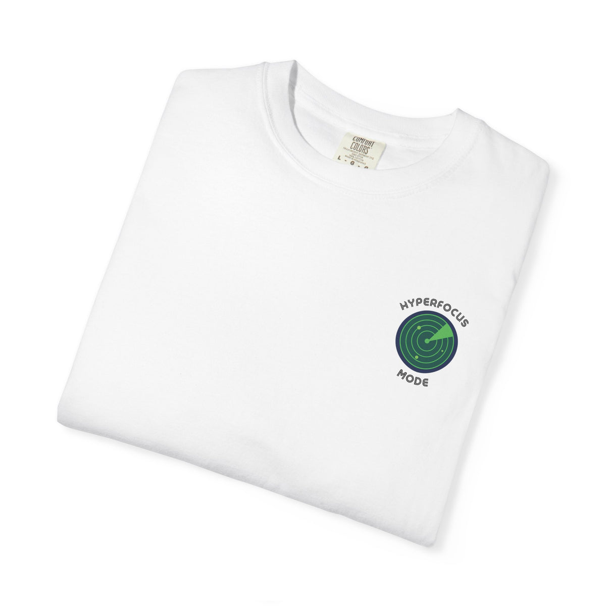 Hyperfocus Mode - Small Chest Logo Tee - White