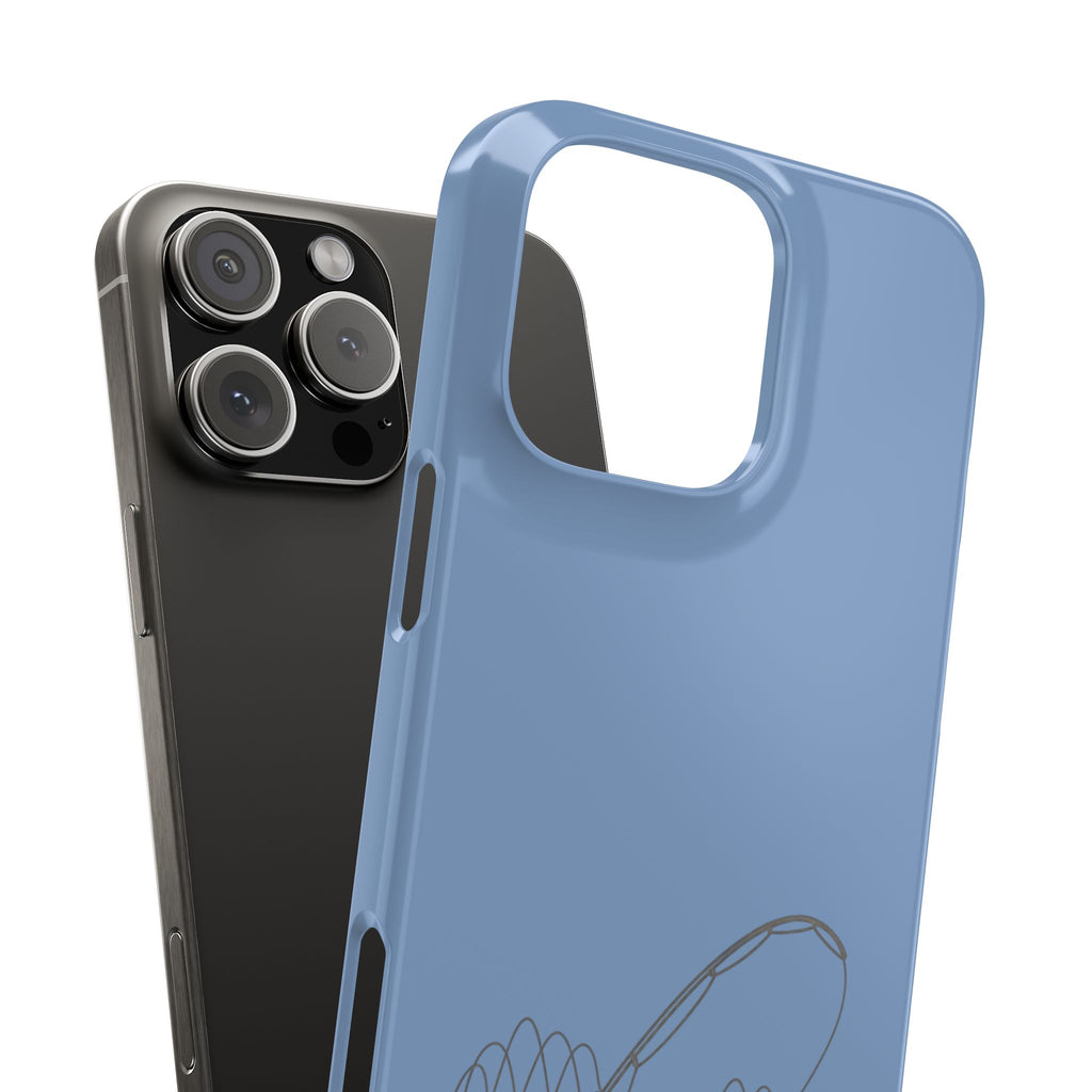 Unwind Fishing Slim Phone Case — Minimal Rod & "UNWIND" Design