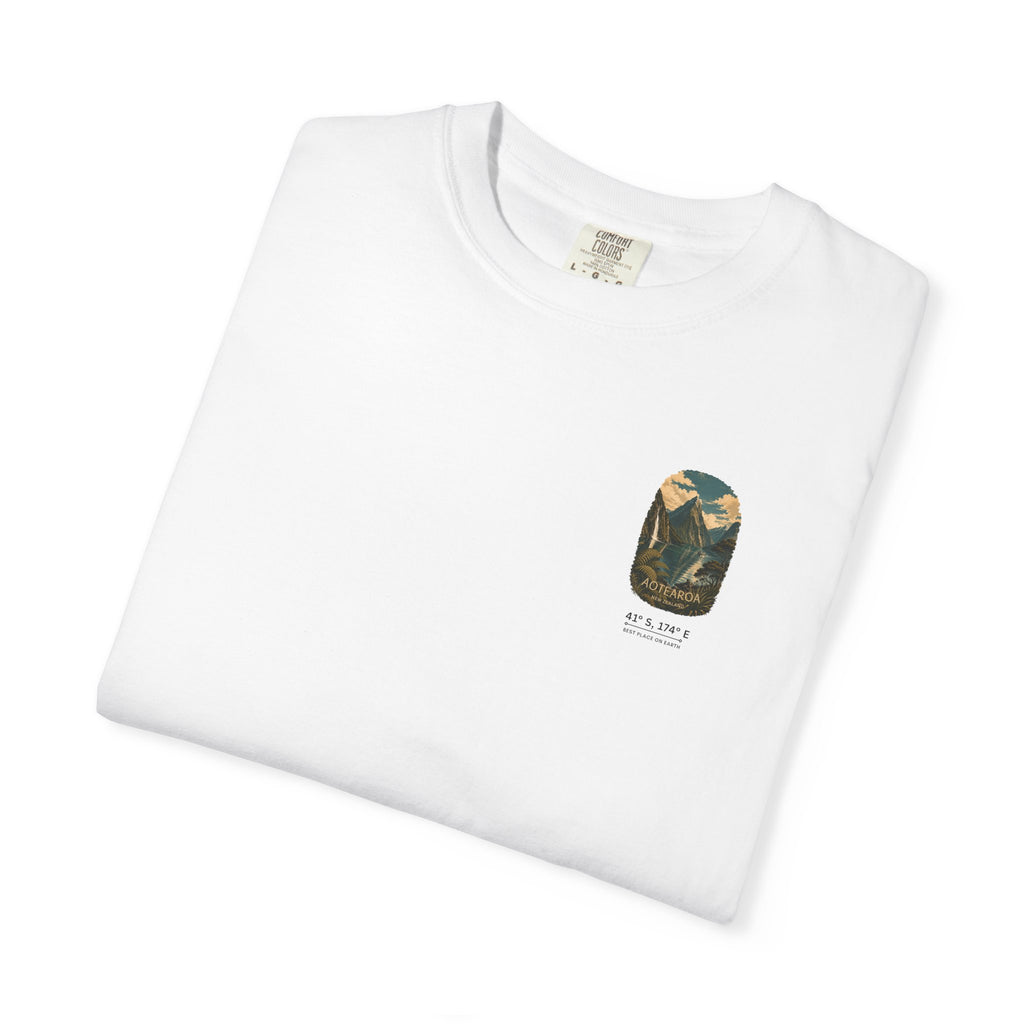 Aotearoa New Zealand - Scenic Milford Sound - Small Chest Design Tee