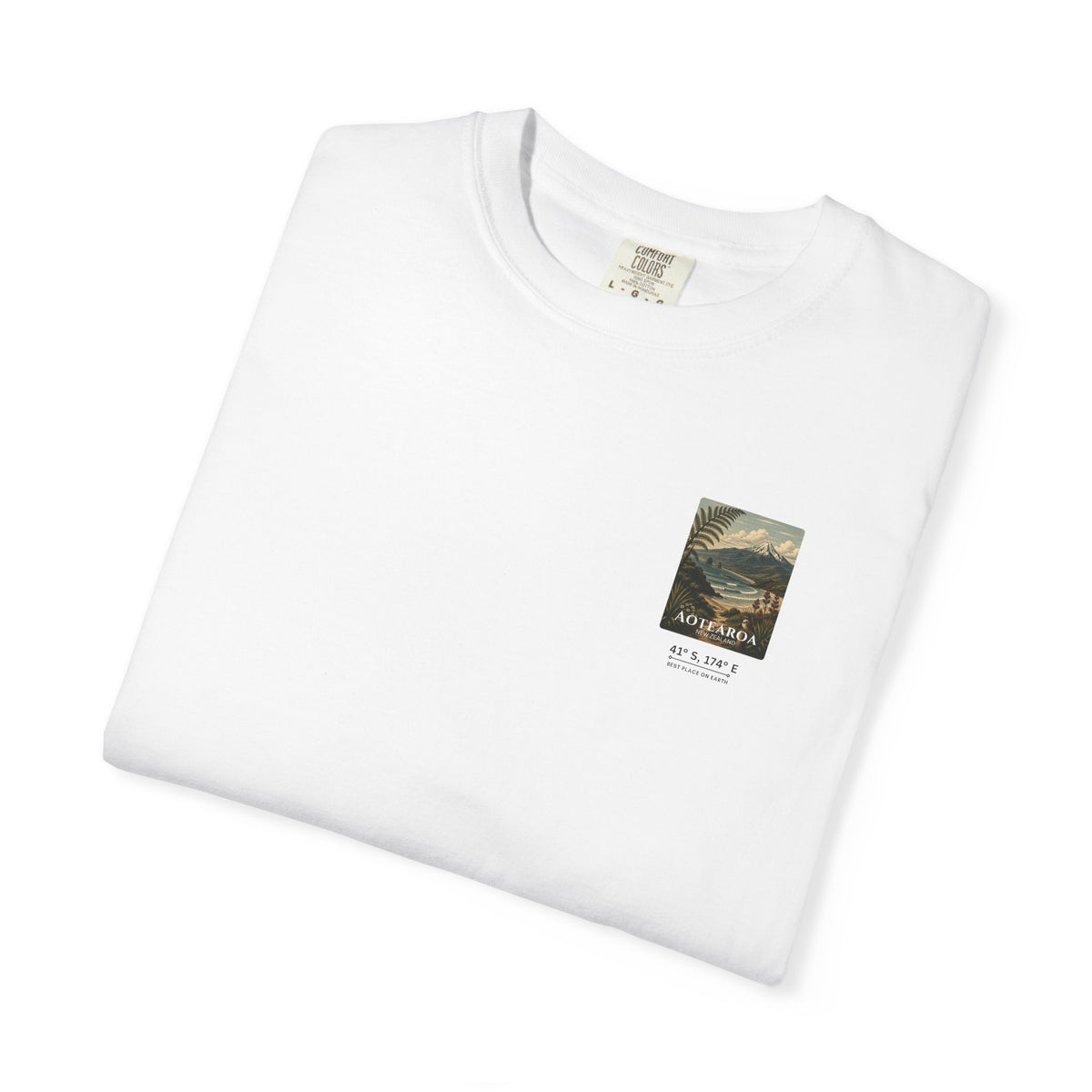 Aotearoa New Zealand - Scenic Mt Taranaki - Small Chest Design Tee