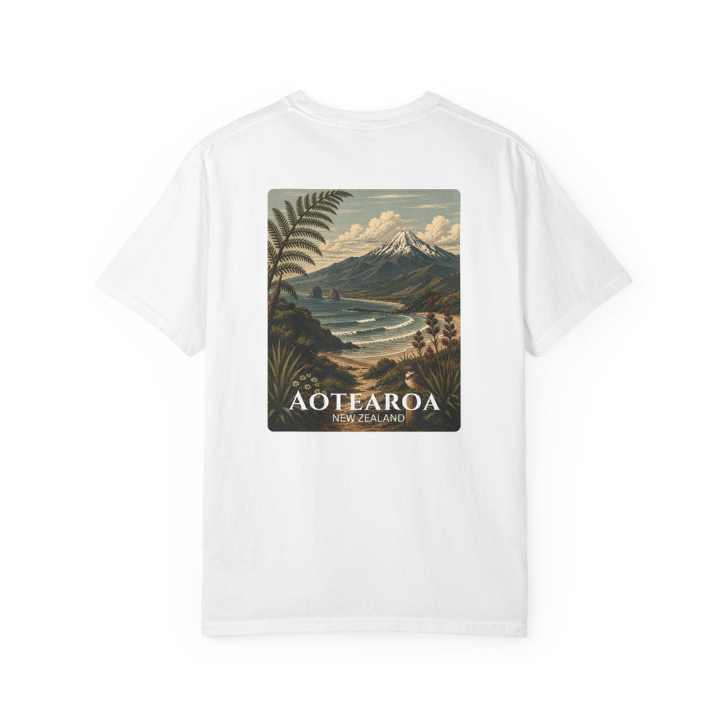 Aotearoa New Zealand - Mt Taranaki - Back Tee - White