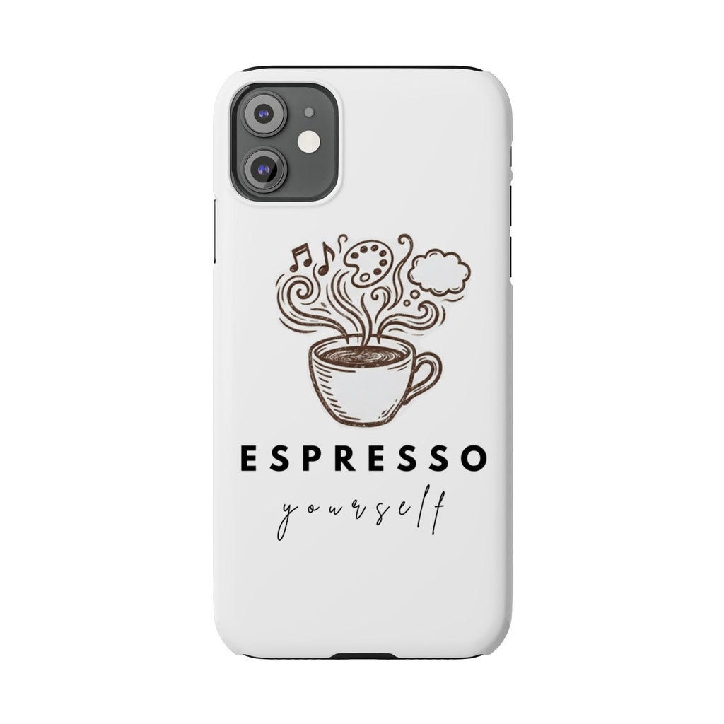 Espresso Yourself Slim Phone Case — Cute Coffee Cup Design