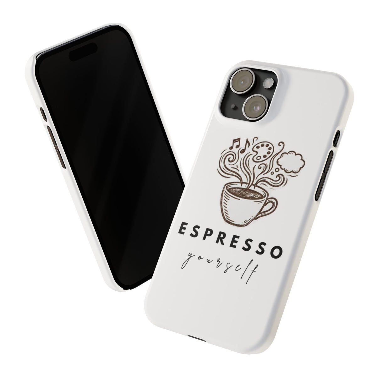 Espresso Yourself Slim Phone Case — Cute Coffee Cup Design