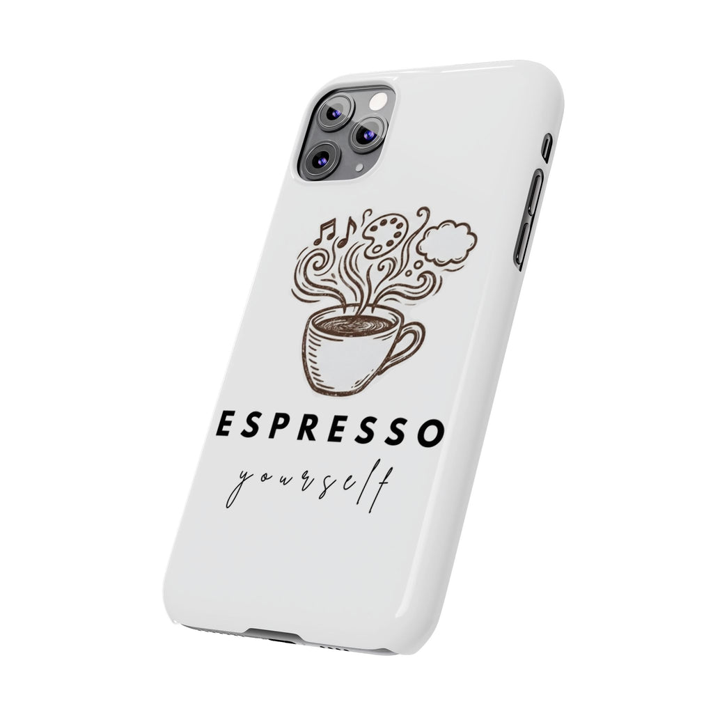 Espresso Yourself Slim Phone Case — Cute Coffee Cup Design