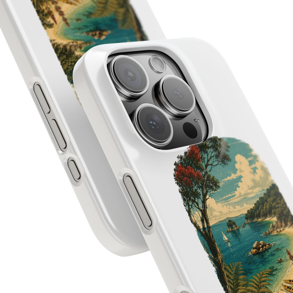 Aotearoa Vintage Landscape Slim Phone Case — New Zealand Able Tasman Design