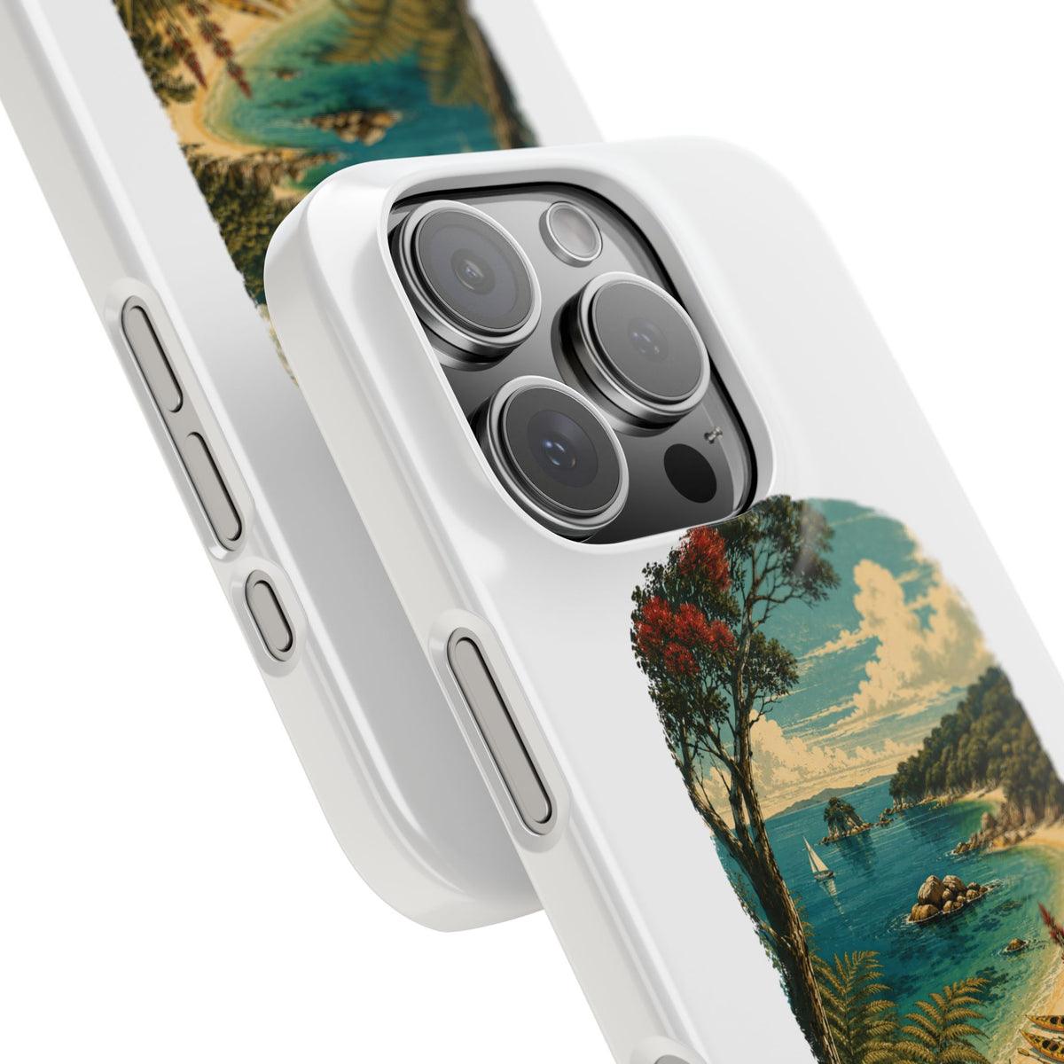 Aotearoa Vintage Landscape Slim Phone Case — New Zealand Able Tasman Design