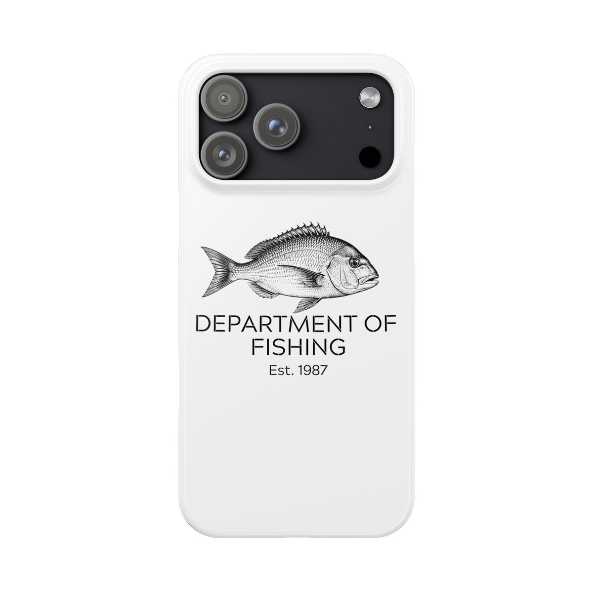 Slim Phone Case — Department of Fishing Est. 1987 (Vintage Fish Design)