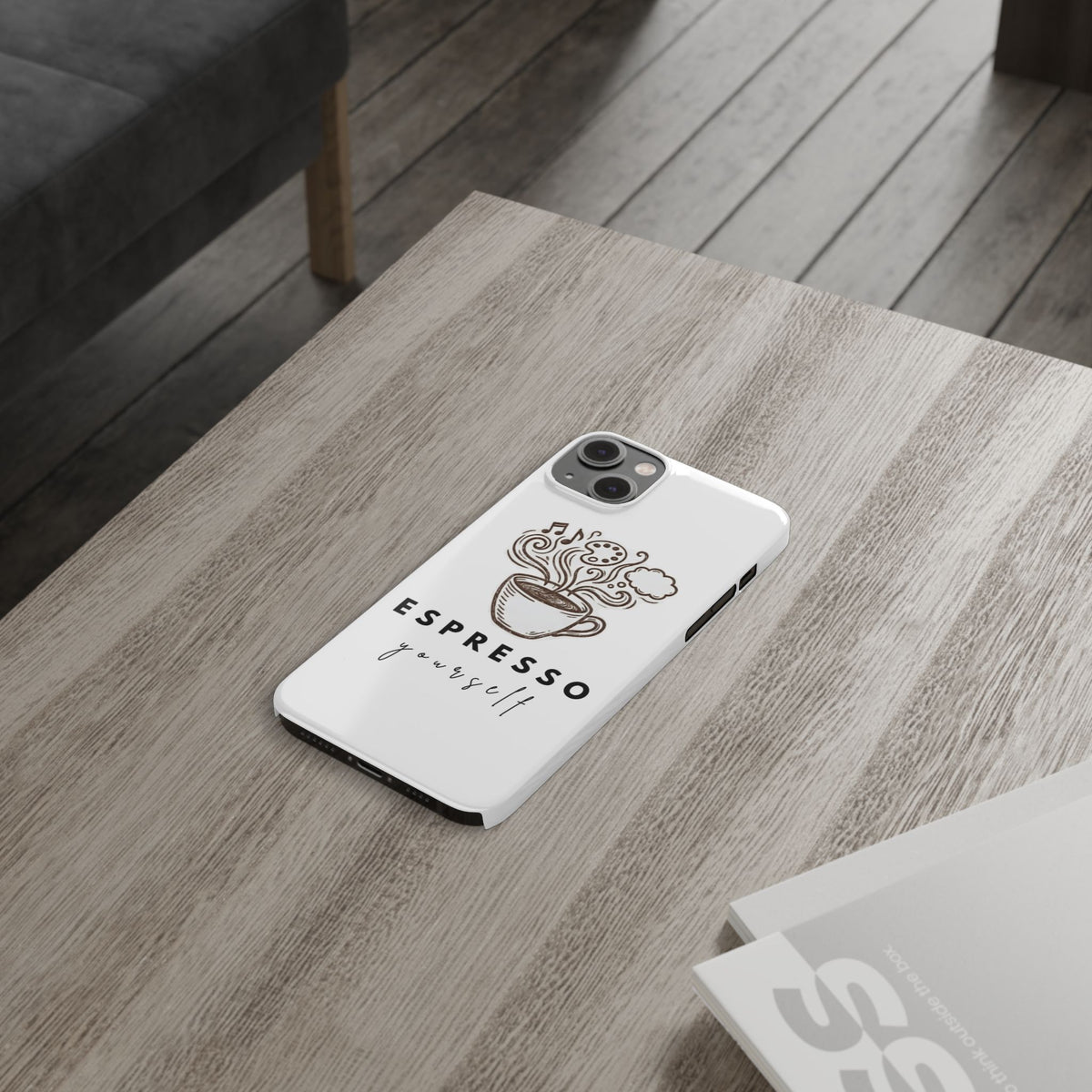 Espresso Yourself Slim Phone Case — Cute Coffee Cup Design