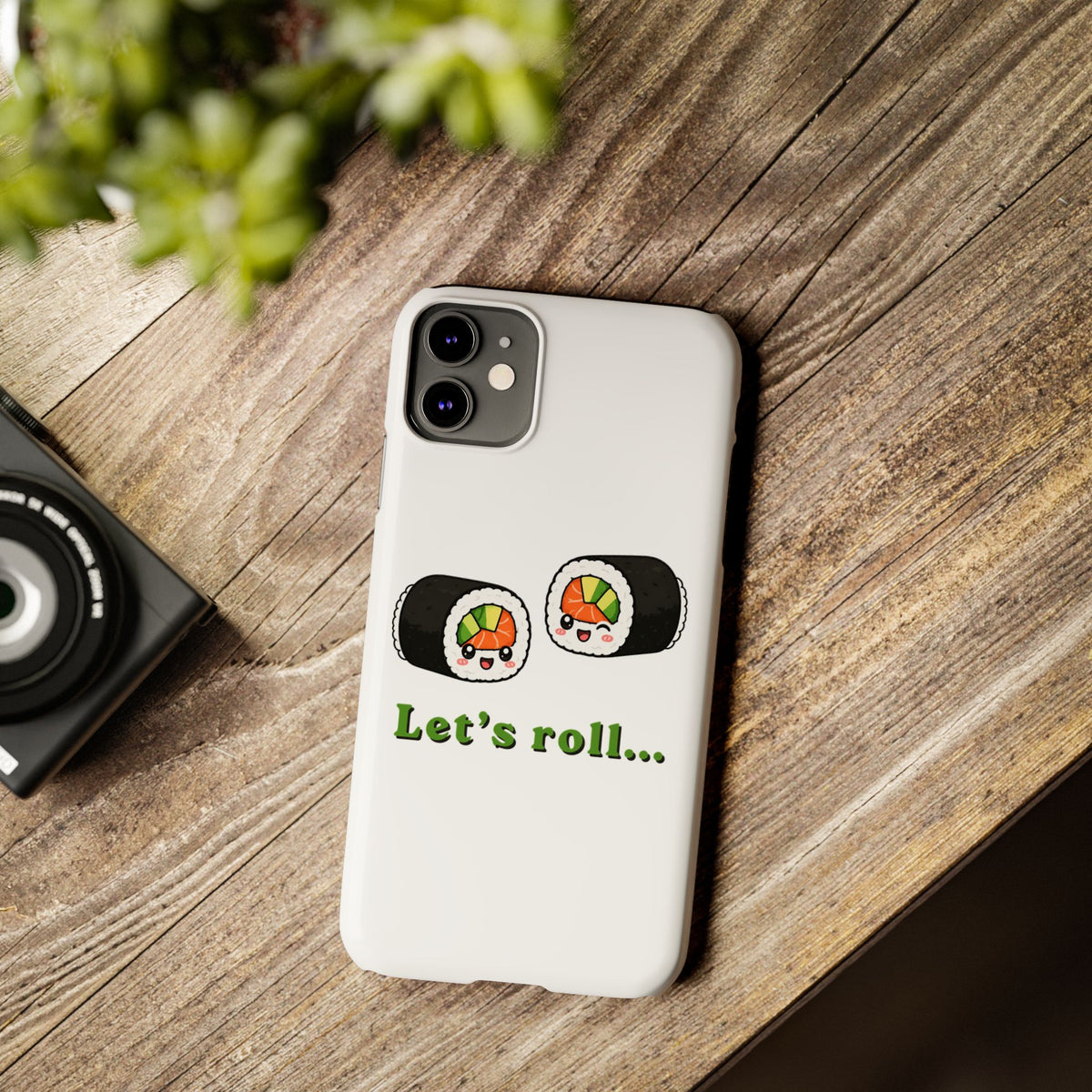 Let's Roll Sushi Slim Phone Case — Cute Kawaii Sushi Phone Cover
