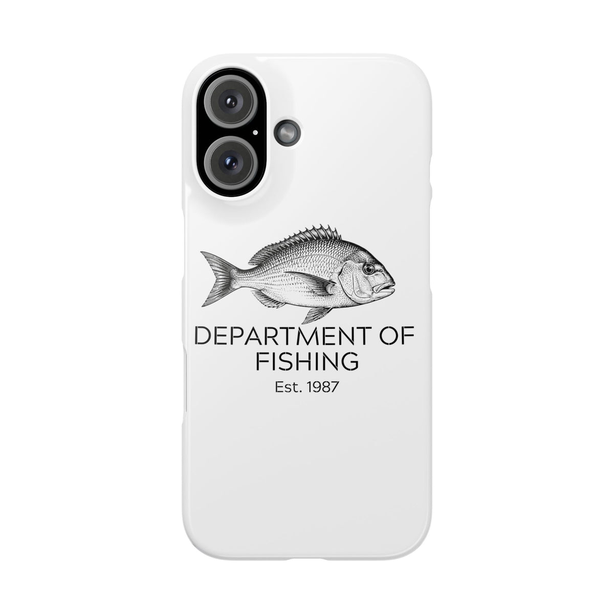 Slim Phone Case — Department of Fishing Est. 1987 (Vintage Fish Design)