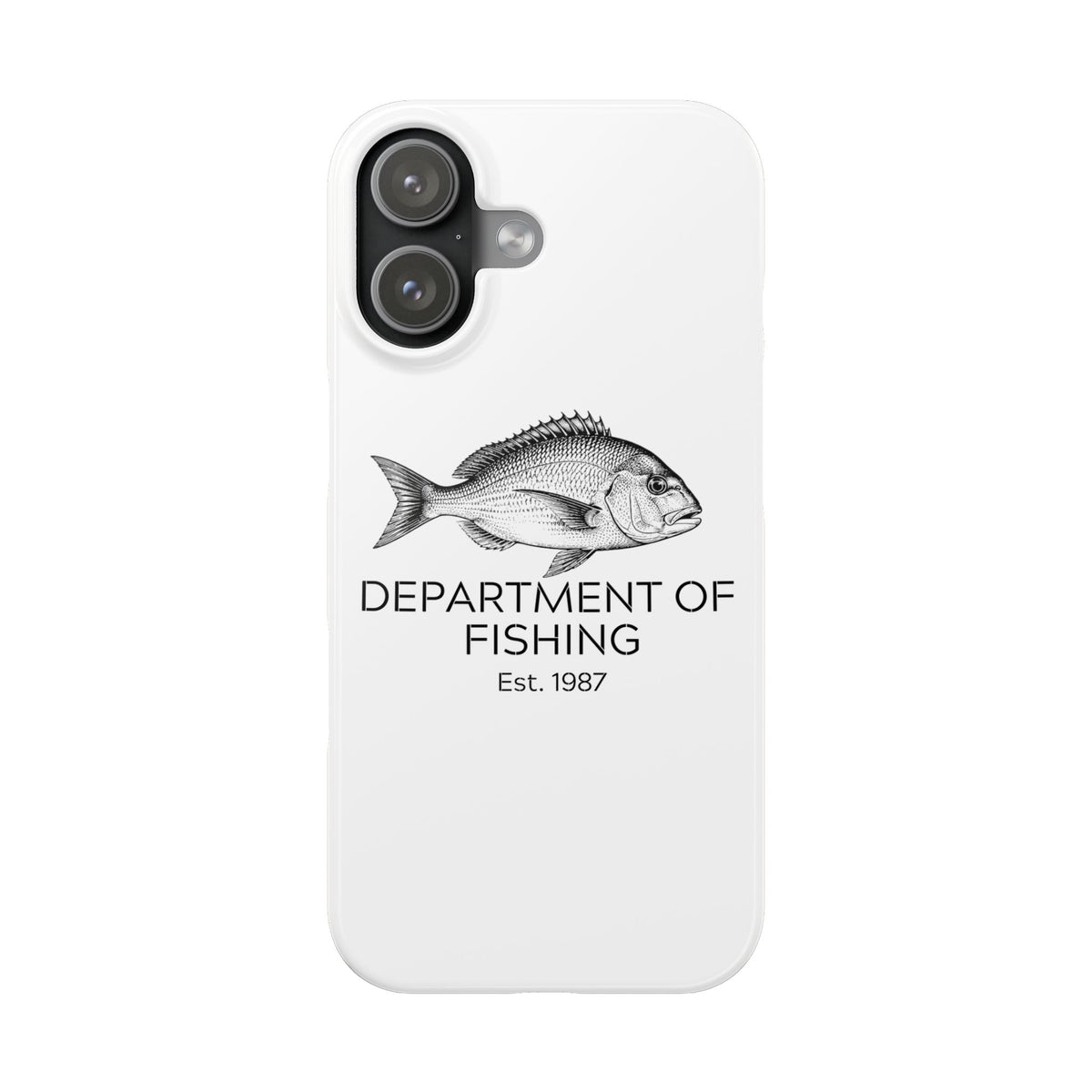 Slim Phone Case — Department of Fishing Est. 1987 (Vintage Fish Design)