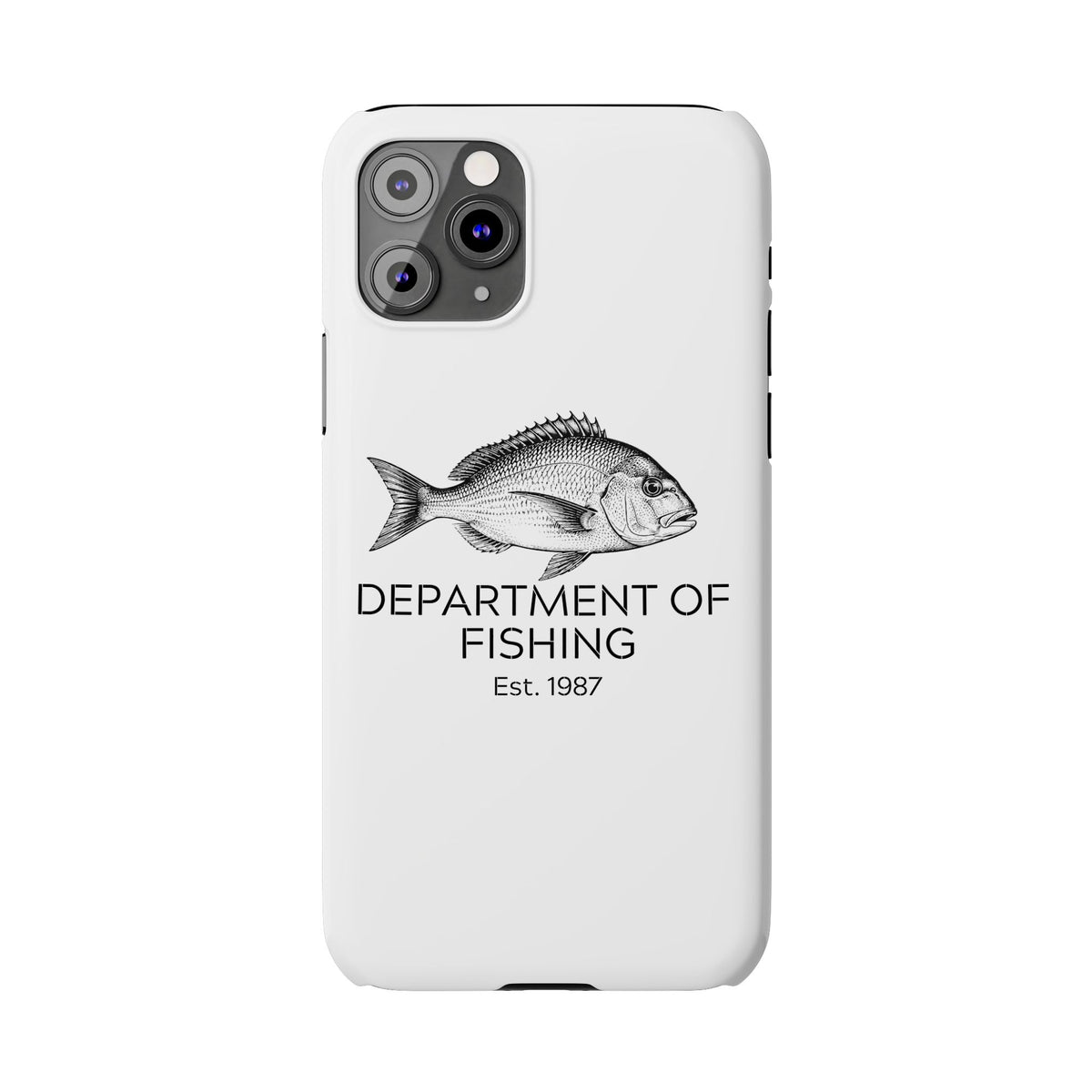 Slim Phone Case — Department of Fishing Est. 1987 (Vintage Fish Design)