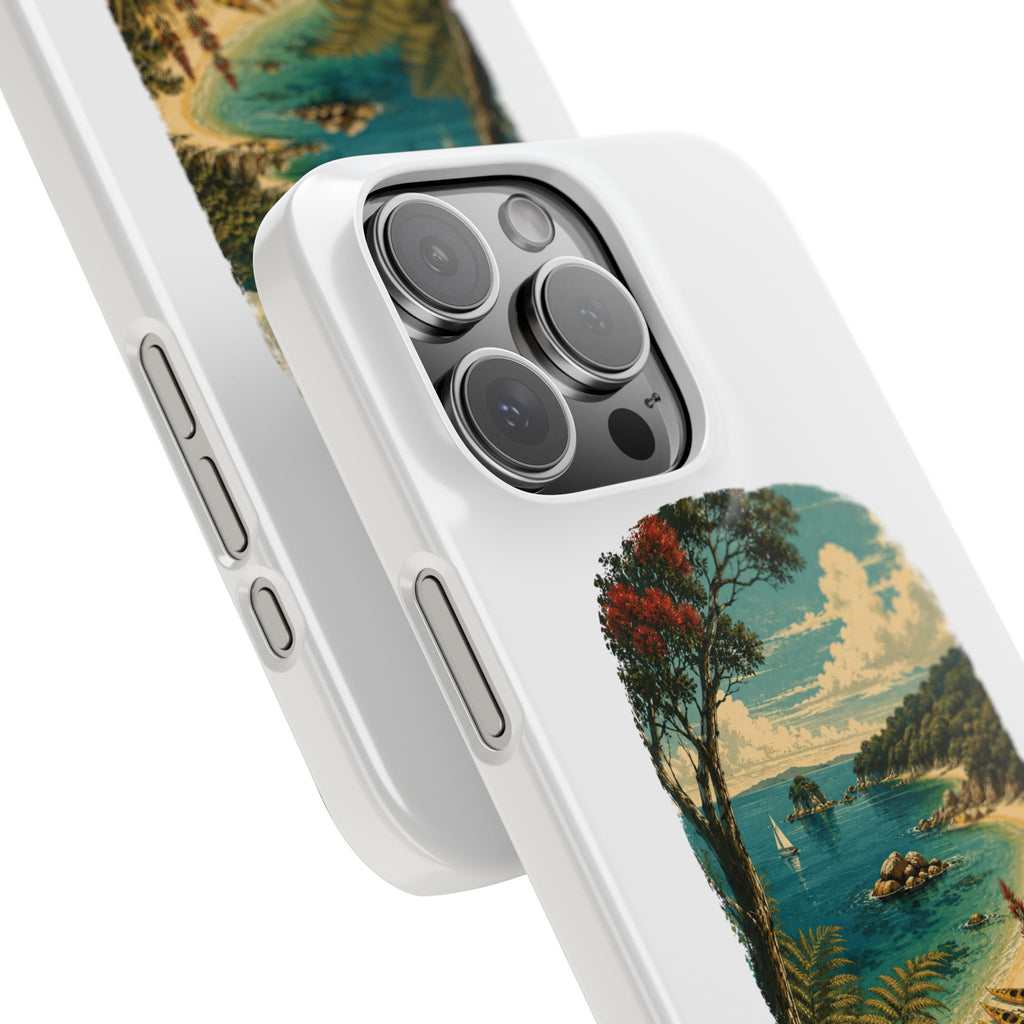 Aotearoa Vintage Landscape Slim Phone Case — New Zealand Able Tasman Design