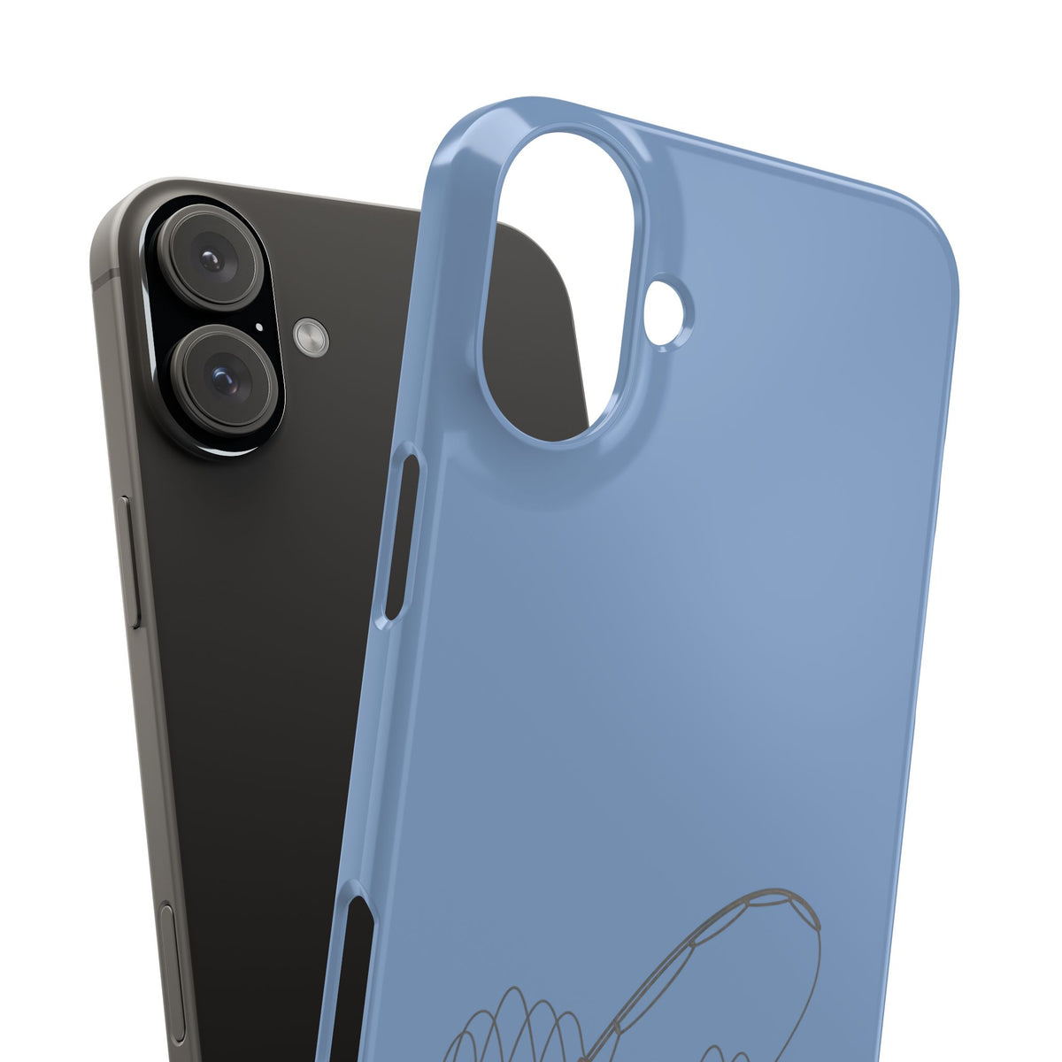 Unwind Fishing Slim Phone Case — Minimal Rod & "UNWIND" Design